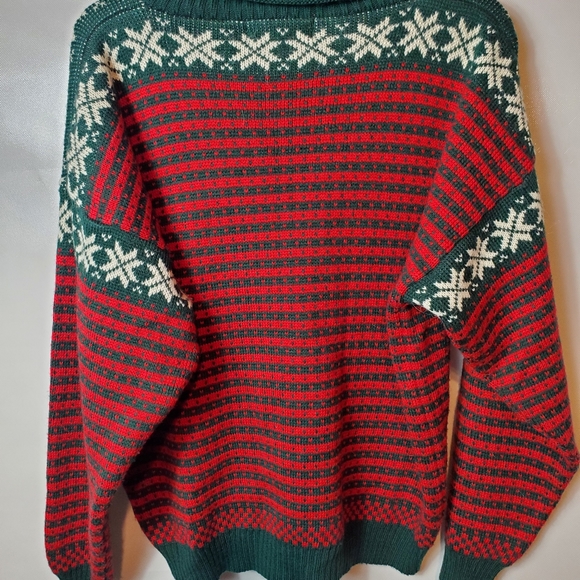 Christmas Sweater Studio By Michelle Stuart Red Green White Cardigan - Picture 6 of 6